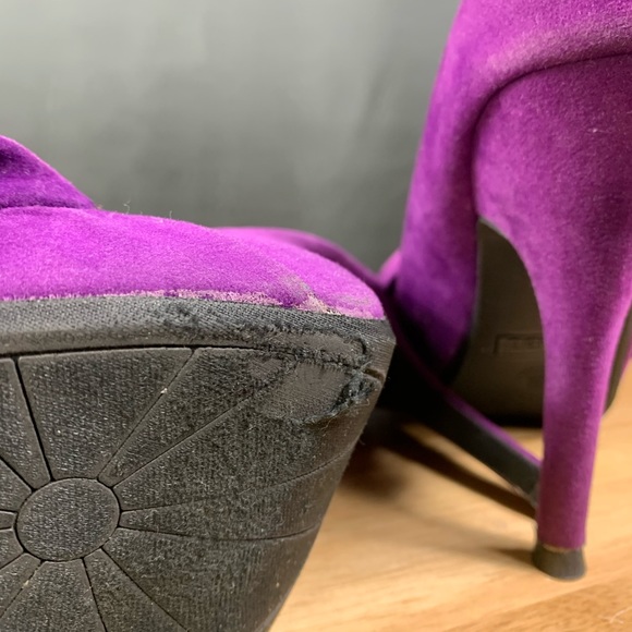 Bamboo Olisa-02 Suede Purple Pumps Size 8-1/2 - Picture 4 of 6